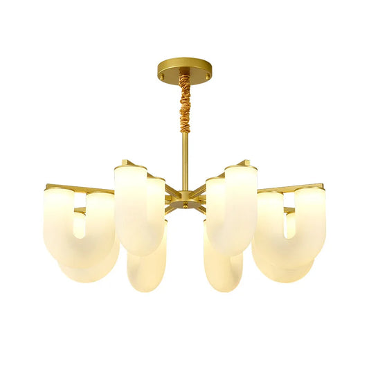 Decorbites™ Französische Creme U-förmige Stehlampe, nordisches Minimalismus LED-Licht für Heimdekoration