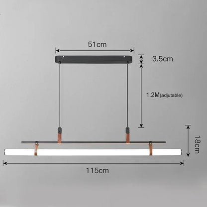 Decorbites™ Eden Moderne Schwarze Goldene Lederrohr-LED-Hängeleuchter