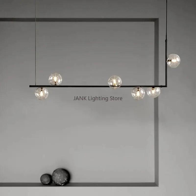 Decorbites™ Doppeltes Glas-Schirm-Hängeleuchte: Nordisches minimalistisches Design, LED-Lampe für Wohnzimmer, Restaurant