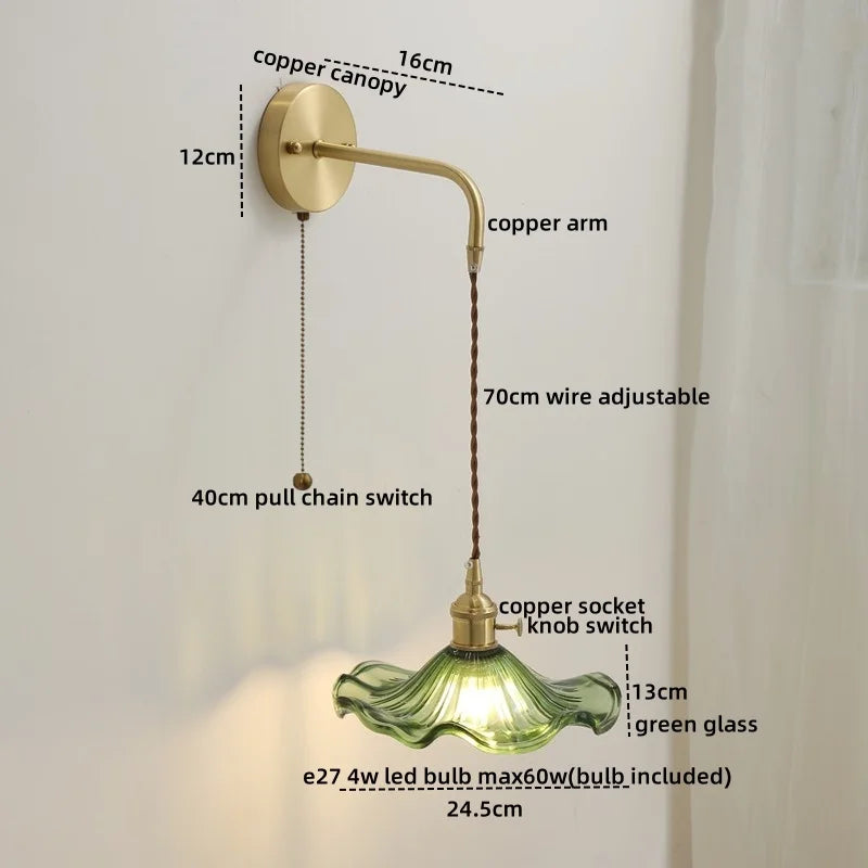 Decorbites™ Graue Glas LED Wandleuchte für Heimdekoration, Schlafzimmer, Wohnzimmer – Nordisches Design