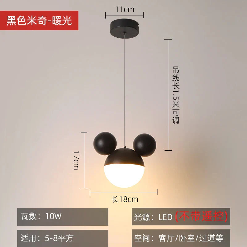 Decorbites™ LED-Karikatur-Hängeleuchte für Kinder mit Augenschonung Mickey-Prinzessin