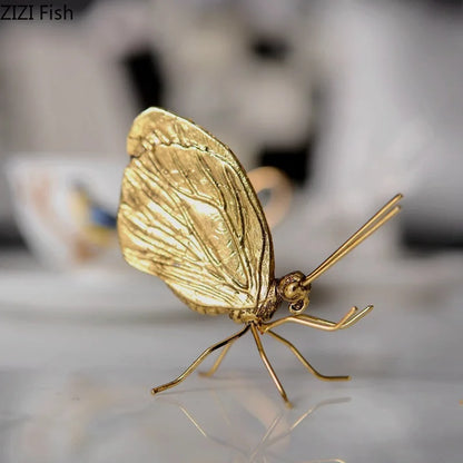 Decorbites™ Goldener Schmetterling Ameise Miniatur-Figur Schreibtisch-Dekoration Kunstwerk Dekor
