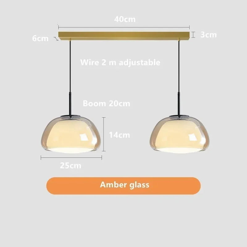 Decorbites™ Glas-Gelee-Hängelampe - Minimalistisches Luxusdesign für das Wohnzimmer im Haus