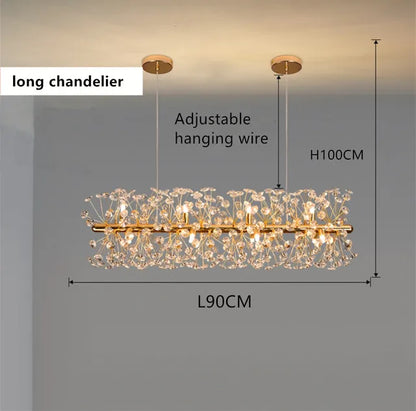 Decorbites™ Gold-Kristall-Leuchter: Luxuriöse LED-Hängeleuchte für Wohn- und Esszimmer