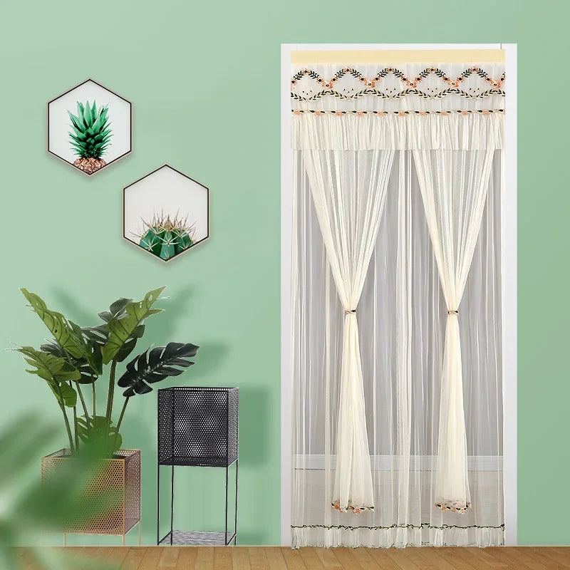 Lace Embroider Door Curtain