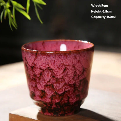 Decorbites™ Japanische Ofenverwandlungs-Keramik-Teebecher Espressotasse Kaffeetasse Töpferei Kung-Fu-Teetasse