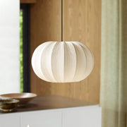 Pleated Fabric Pendant Light Wabi Sabi 3-Head