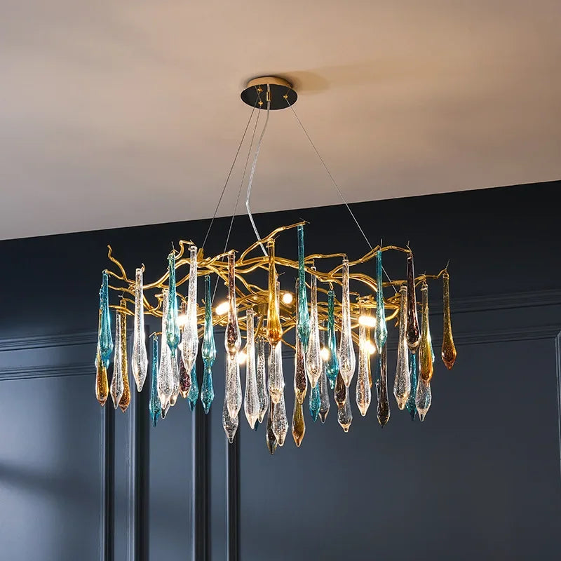 Decorbites™ Gold LED Asthänge für Wohnzimmer, Schlafzimmer, Hotel – Moderne Luxus-Aluminium-Pendantleuchte