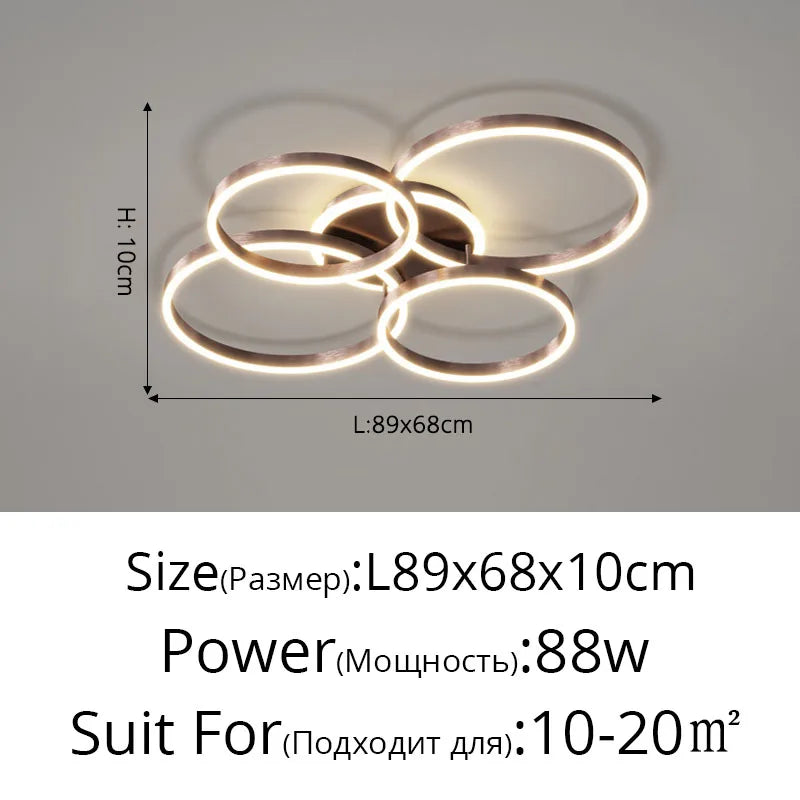 Round LED Foyer Chandelier