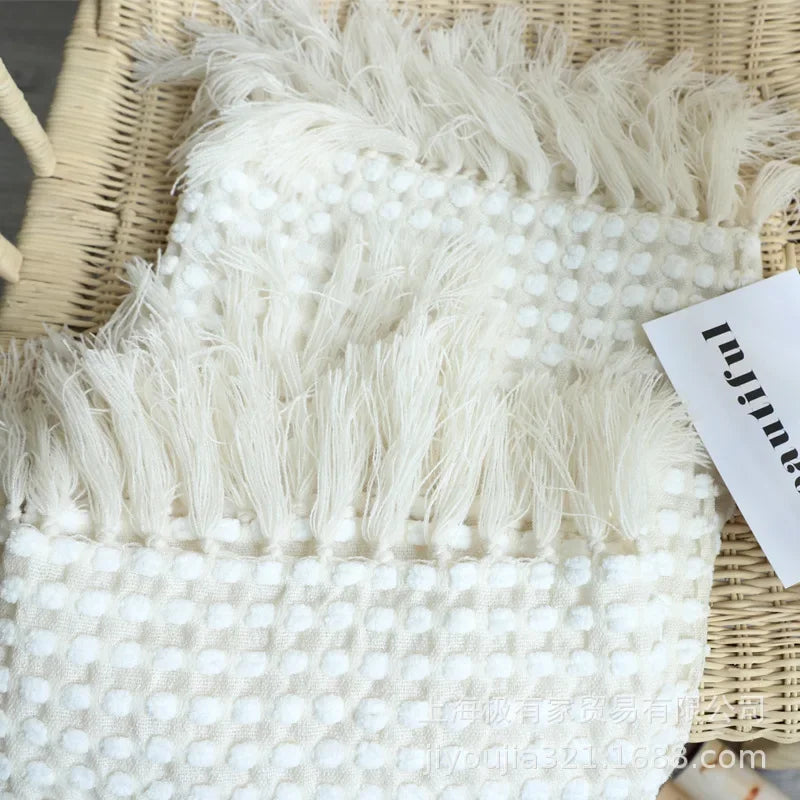 White Nordic Travel Blanket