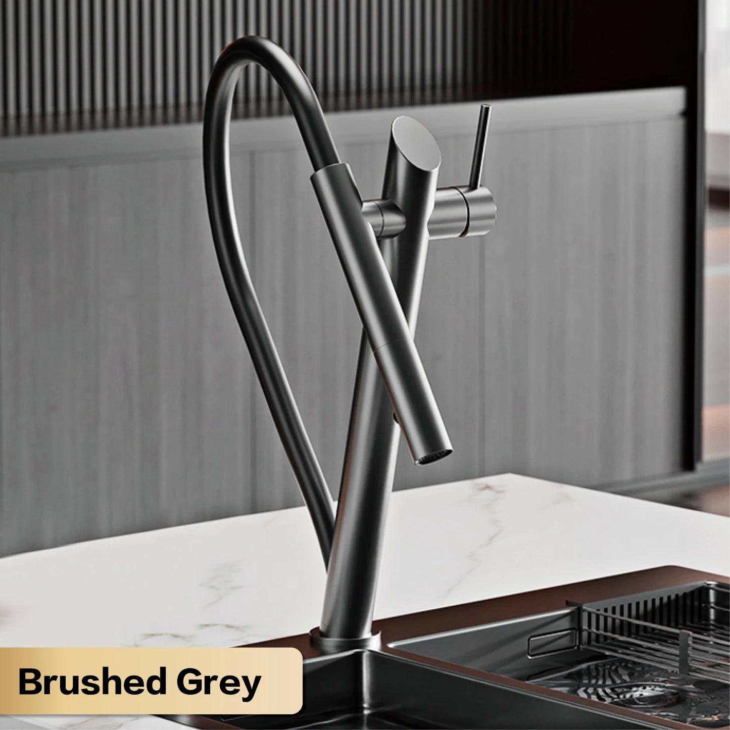 Kitchen Faucet Black Pull-Out Design