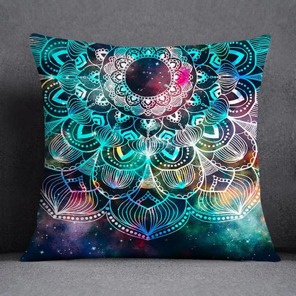 DecorBites™ Green Leaves Flower Pillowcase Set | Modern Winter Short Plush 45x45cm Cozy Covers