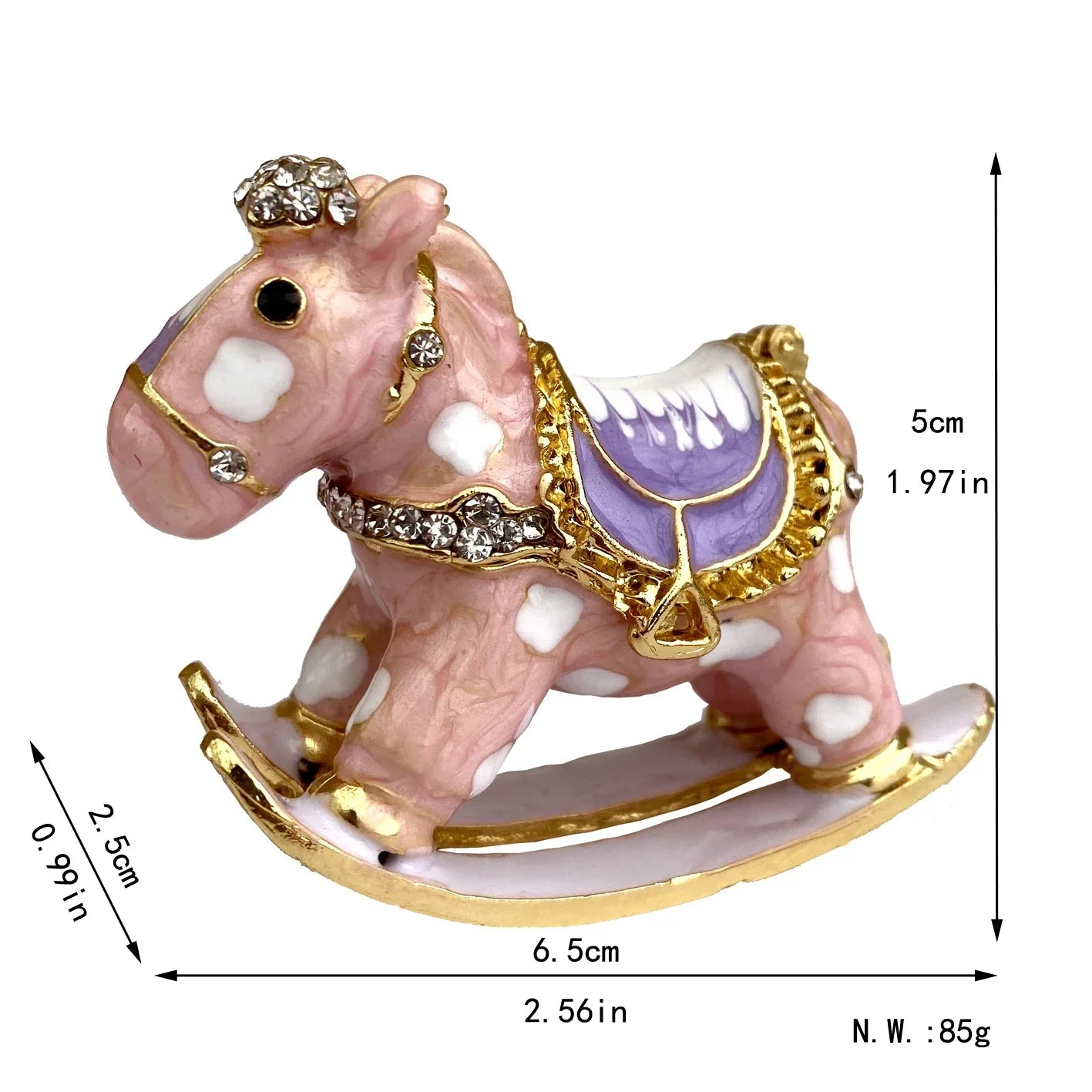 Decorbites™ Kristall-Tierfiguren-Schmuckschatulle Handbemalt Ringhalter Kommoden-Dekoration Hochzeitsgeschenk