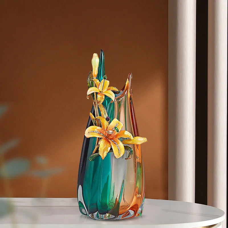 Decorbites™ Handgefertigte Emaille-Vase für die Dekoration von Wohnzimmer-TV-Schrank und Weinschrank