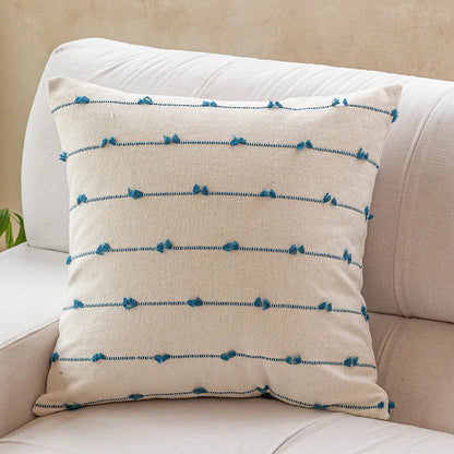Decorbites™ Baumwoll-Streifen-Jacquard-Kissenbezug-Set: Blau Gelb Grau Pink Beige Schwarz