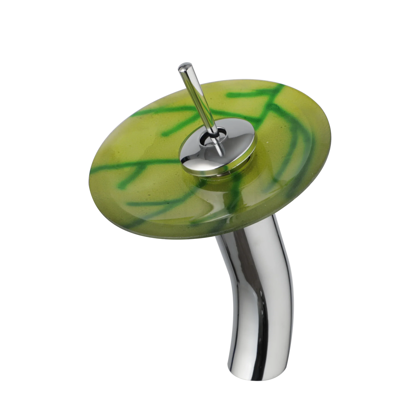 Decorbites™ Glas-Schaukel-Griff-Waschbeckenarmatur, Wasserfall-Mischbatterie, Chrom-Finish