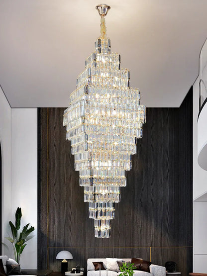 Decorbites™ Kristall-Große Kronleuchter für Villa-Duplex-Loft-Treppen, Elegante Hall-Pendant-Lampe