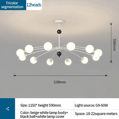 Decorbites™ Sahne-Wind-Leuchter: Luxuriöser postmodernistischer Flurleuchter für Wohnzimmer, Schlafzimmer und Restaurant