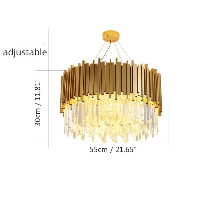 Decorbites™ Goldener Kristall-Leuchter LED-Deckenleuchte für Wohnzimmer & Lobby