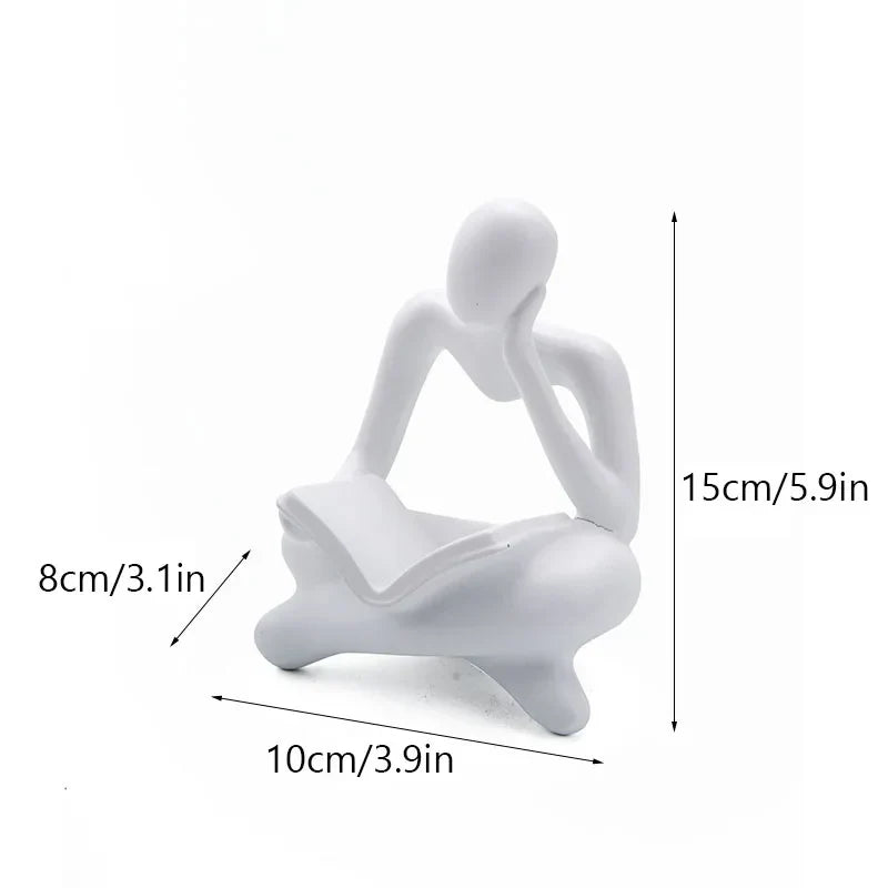 DecorBites™ Abstract Resin Book Figurines for Home Office Decor