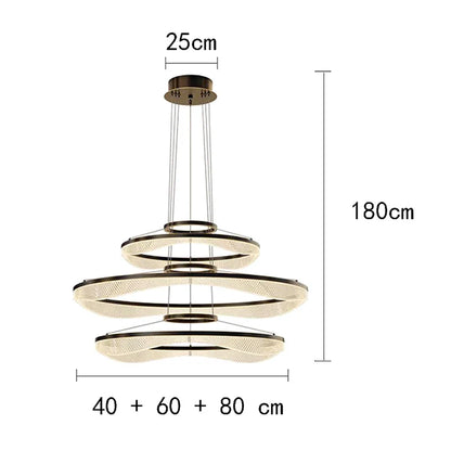 Modern Sculptural Ring Pendant Light Chandelier