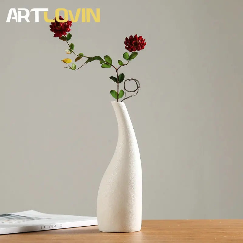 Decorbites™ Japanische Stil Keramikvasen für moderne Heimdekoration und künstliche Blumen