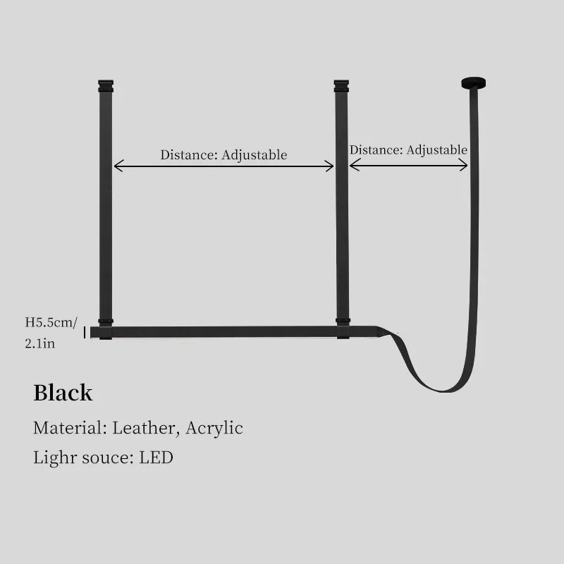 Decorbites™ Ledergürtel-Leuchter-Hängeleuchte für modernes minimalistisches Heimdekoration