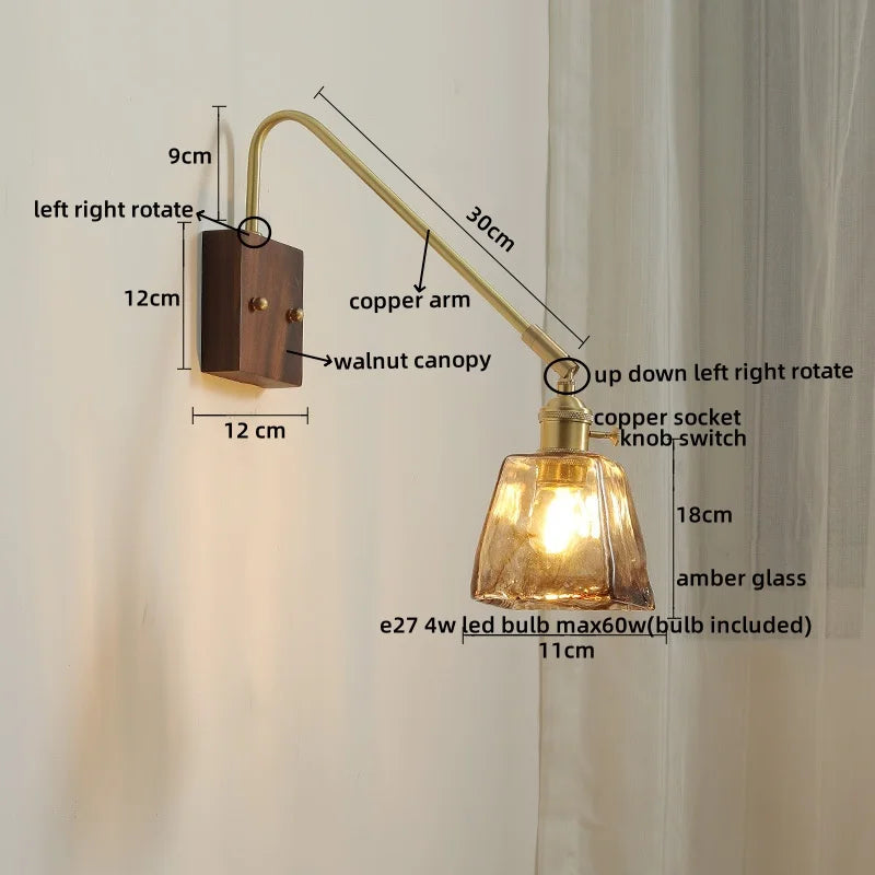 Decorbites™ Glas-Kupfer-LED-Wandleuchte Moderne Treppenbeleuchtung