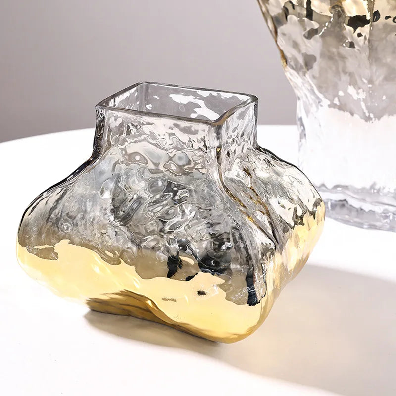Decorbites™ Golden Geometrische Glasvase Hydroponik-Terrarium Heimdekoration-Zubehör