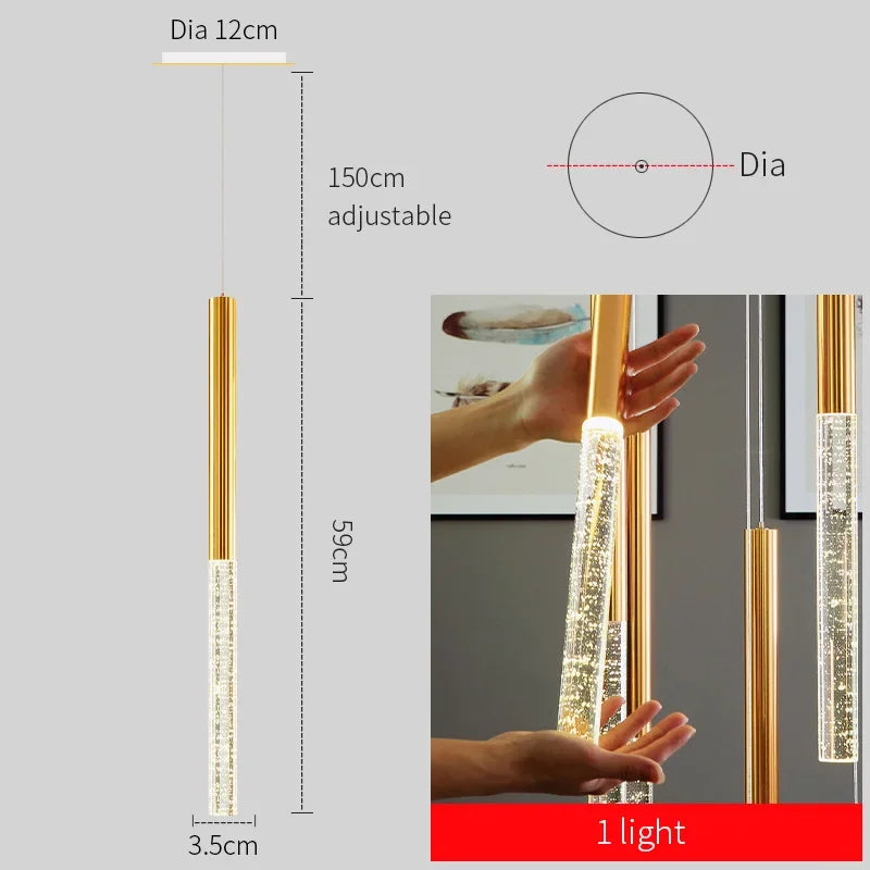 Decorbites™ Kristall-Gold-Lüster für Wohnzimmer, Treppenhaus, Küche – Modernes nordisches Design