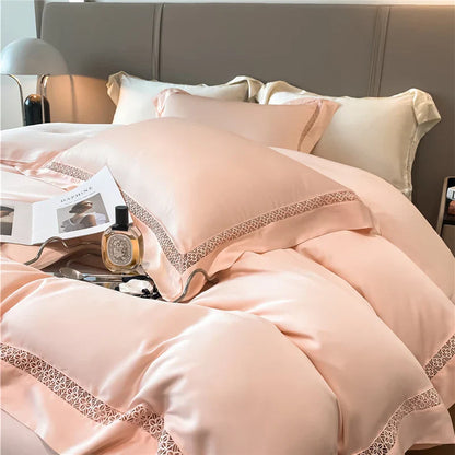 Decorbites™ Eukalyptusfaser-Spitzen-Bettwäsche-Set für weichen, seidenweichen und kühlen hautfreundlichen Komfort
