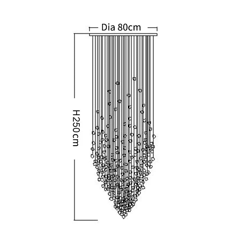DecorBites™ Crystal Chandelier: Modern Staircase & Lobby LED Lighting for Luxury Décor