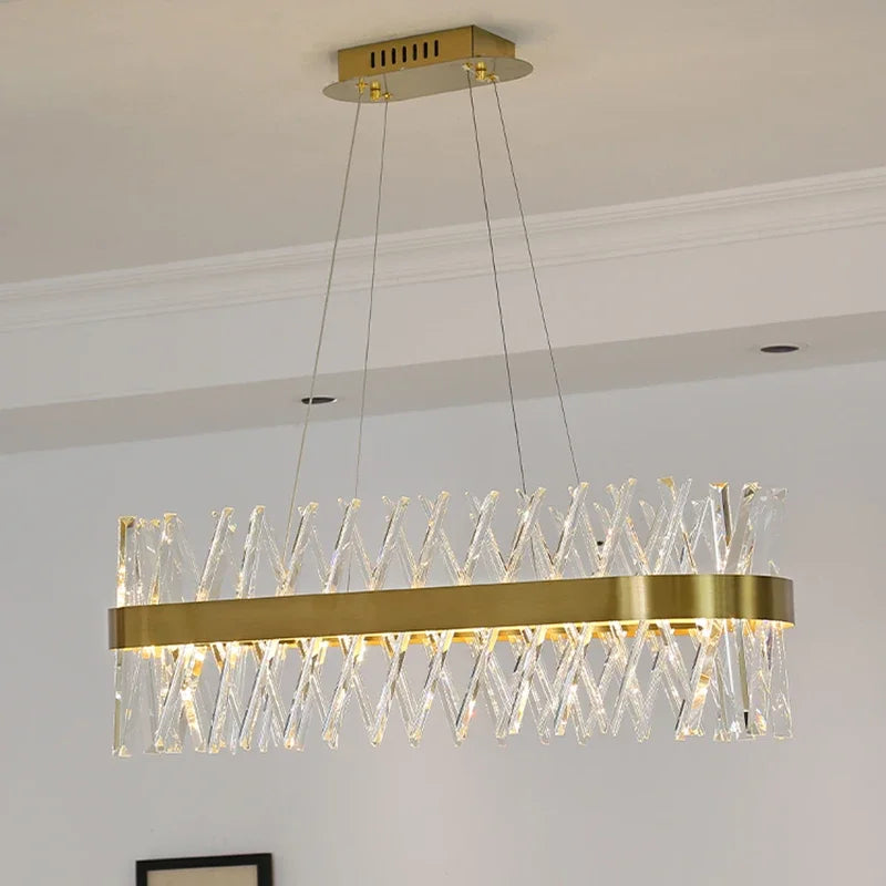 Decorbites™ Gold Kristall-Lüster LED-Leuchte für Ess- und Wohnzimmer