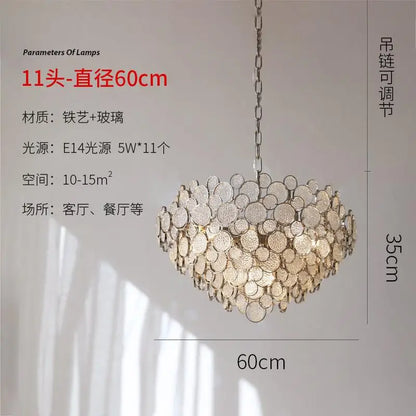 Decorbites™ Glas-LED-Kronleuchter: Moderne Luxus-Designer-Pendantleuchten für Wohnzimmer, Schlafzimmer, Arbeitszimmer