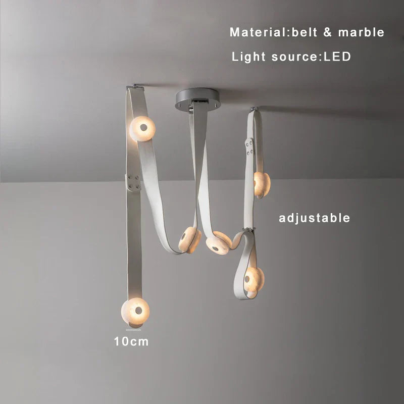 Decorbites™ Designer-Gürtel Marmoranhängerleuchten: Luxuriöse dimmbare Leuchte für Villa und Duplex