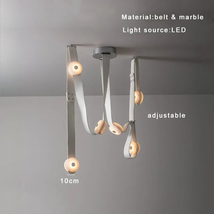 Decorbites™ Leder-Marmor-Hängeleuchte Luxuriöses dimmbares Armatur Einfache Installation Schlafzimmer Wohnzimmer Lampe