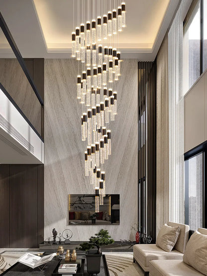 Decorbites™ Zylinder-Kristall-Lüster: Moderne Villa-Wohnzimmerlampe für stilvolle Interieurs.