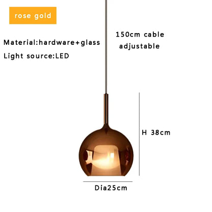 Decorbites™ Glas-Kugelleuchter: Italienische Designer-Hängeleuchte für Esszimmer, Kücheninsel