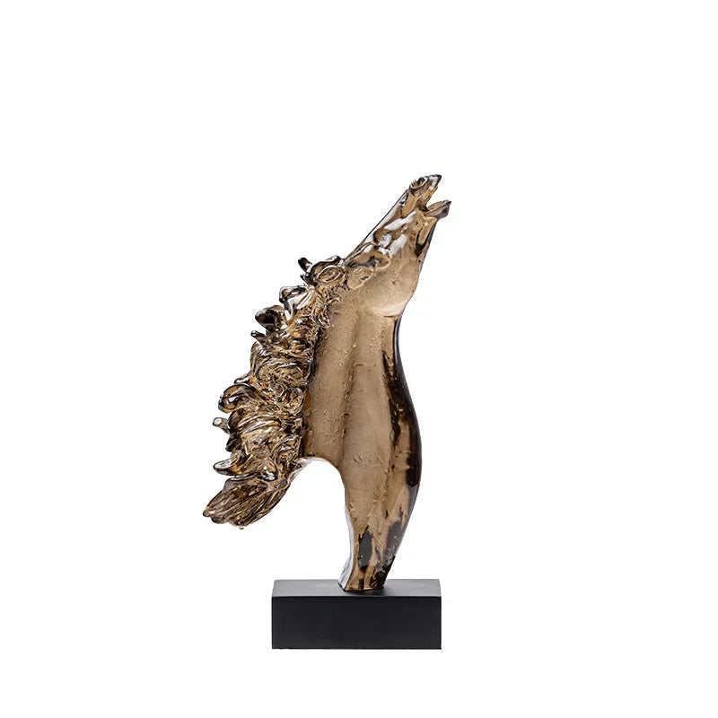 DecorBites™ Horse Head Statue Resin Figurine Home Decor Sculpture