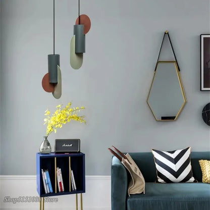 Decorbites™ Grüne Zylindrische LED-Hängeleuchte - Nordisch Modernes Ein-Kopf-Hängeleuchte