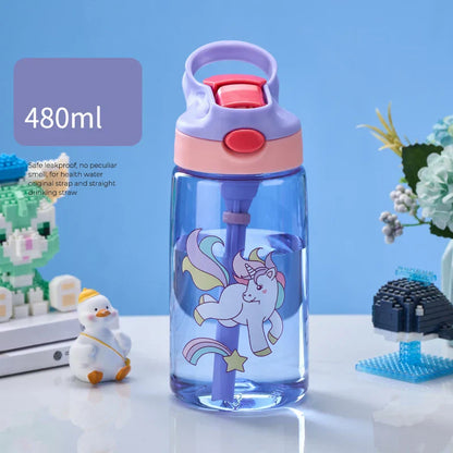 Decorbites™ Kinder Anti-Fall-Strohhut-Becher - Tragbare Wasserflasche für Schule & Sommer