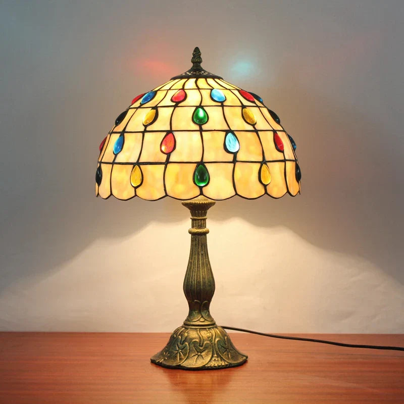 Decorbites™ Libellen Tiffany Bleiglas Tischlampe Vintage Schlafzimmer Schreibtischleuchte