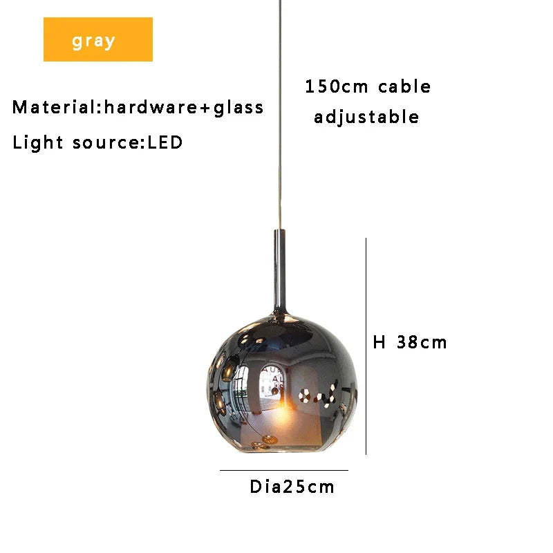 Decorbites™ Glas-Kugelleuchter: Italienische Designer-Hängeleuchte für Esszimmer, Kücheninsel