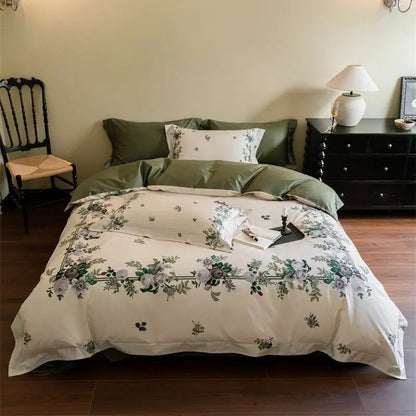 Decorbites™ American Pastoral 1000TC Ägyptische Baumwolle Blumenbettwäsche-Set