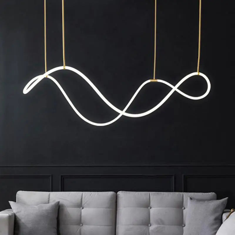 Chrome Hose Pendant Chandelier