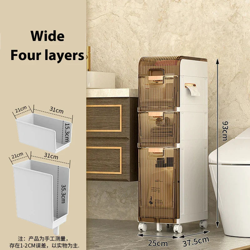 DecorBites™ Crevice Storage Rack Multi-Layer Drawer Organizer for Bathroom, Kitchen, and Car