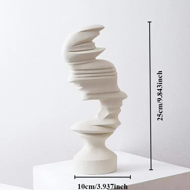 Decorbites™ abstrakte menschliche Gesichtsskulptur für nordischen Stil in Heimdekoration & Bürohandwerk Geschenk