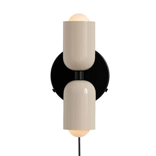 Decorbites™ Sahne Doppelkopf-LED-Wandleuchten | Moderne nordische bunte Lichter für Innenraumdekoration