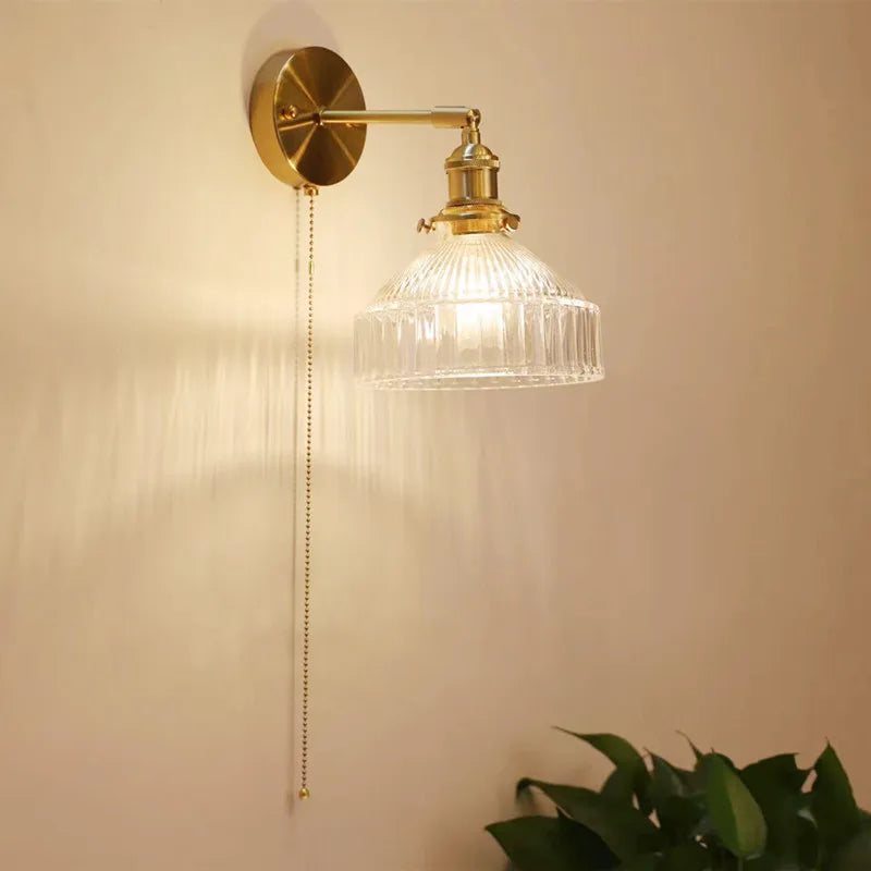DecorBites™ Glass Shade LED Wall Lamp for Luxury Living Room Decor