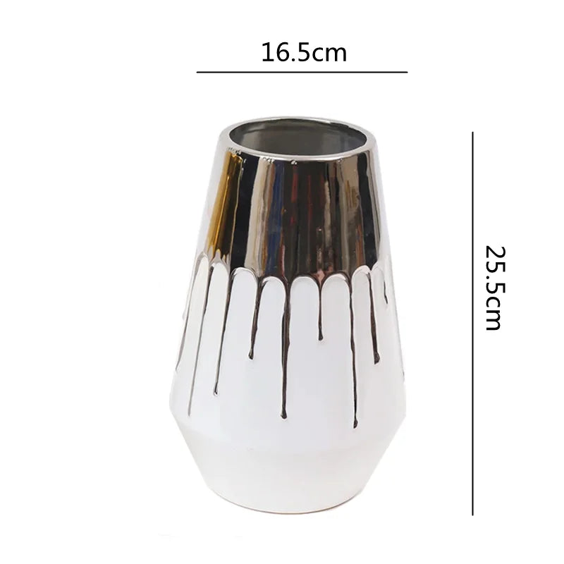 Decorbites™ Goldene Keramikvase für Hochzeit und Heimdekoration